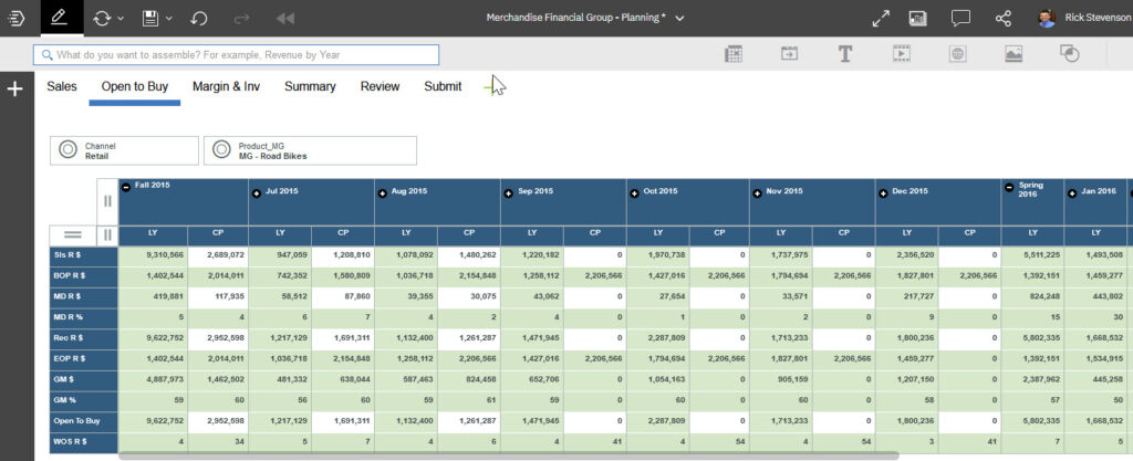 IBM Planning Analytics ProfitCy Retail Financial Planning